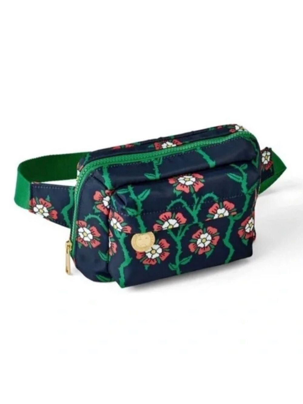 Rowing Blazers navy rose print belt bag
